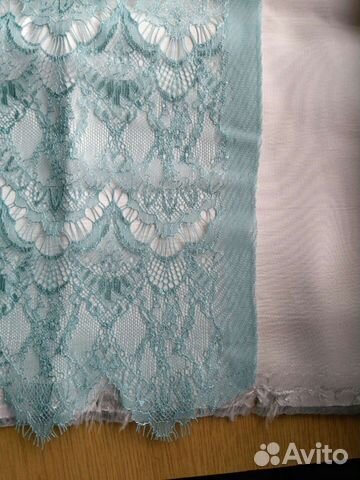 Ткань на стильное платье гипюр + натур шелк