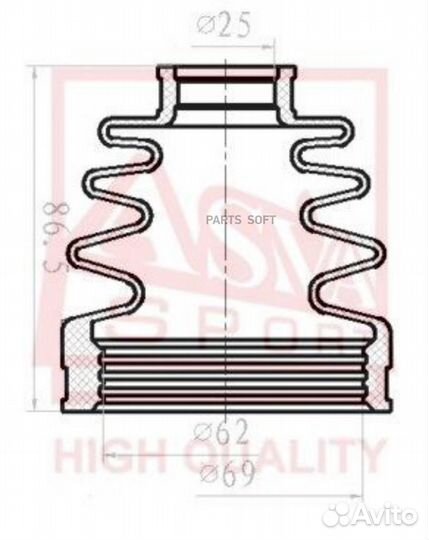 Asva asbtincy3 Пыльник шруса mitsubishi lancer 07