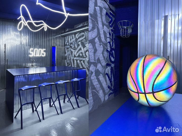 Синий лофт на синей ветке