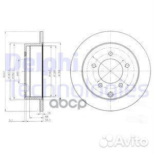 Диск тормозной mitsubishi lancer 08- задний D 2