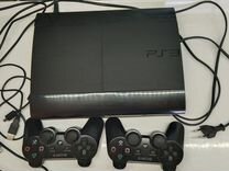 Игровая приставка PS3 супер слим прошитая+60 игр