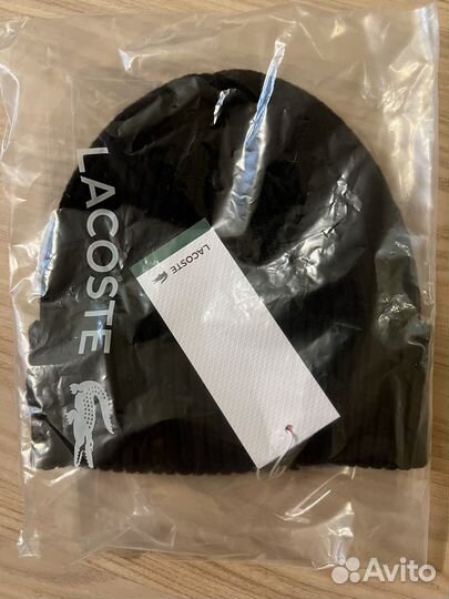 Шапка Lacoste Ribbed Wool Beanie