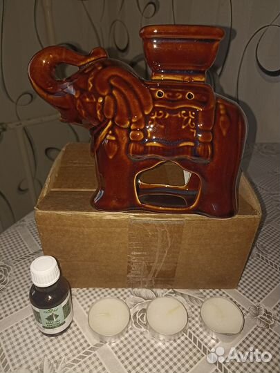 Подарочный набор-аромалампа,3 свечки,масло,новый