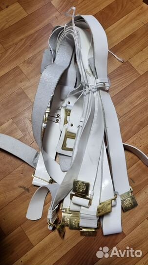 Ремень белый парадный