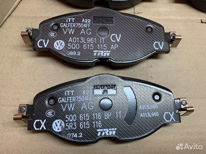 Колодки тормозные передние VAG 5Q0698151AH 312mm