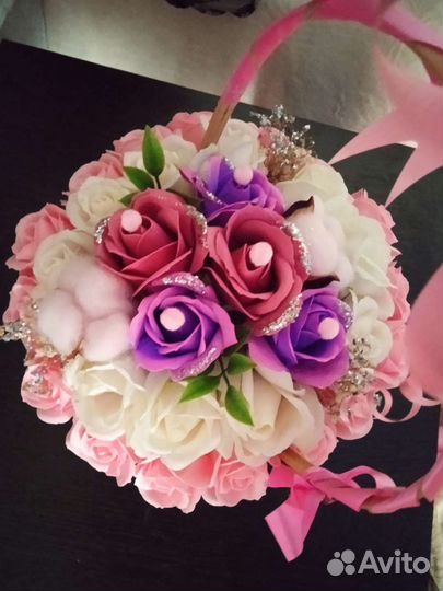 Букет из мыльных роз