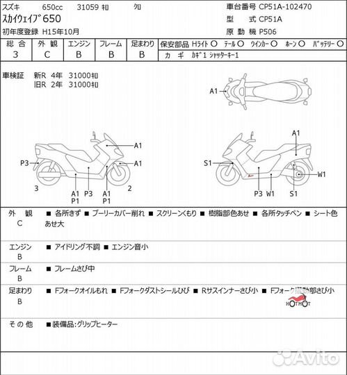 Suzuki Burgman (SkyWave) 650 2003г