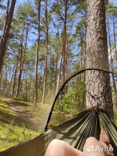 Новый гамак с москитной сеткой. До 220кг