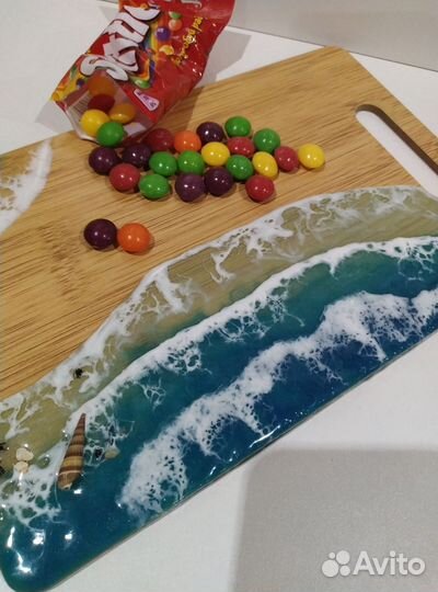 Доска разделочная с эпоксидной смолой