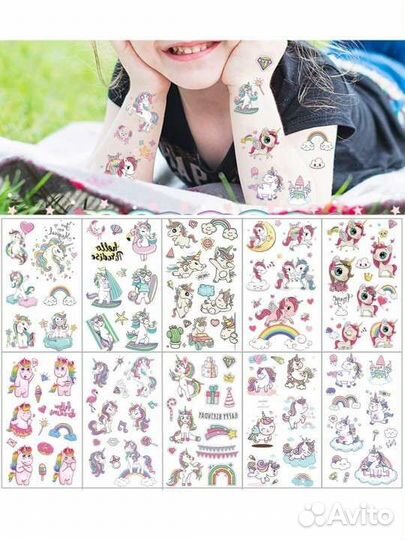 Детские татуировки 850шт