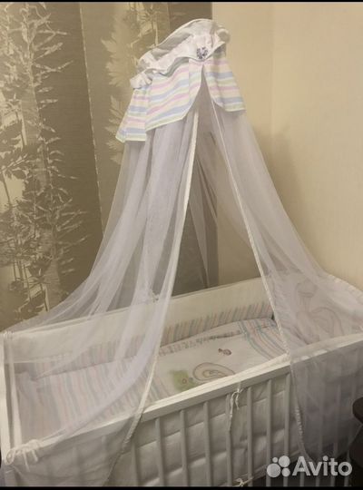 Балдахин и бортики в детскую кроватку