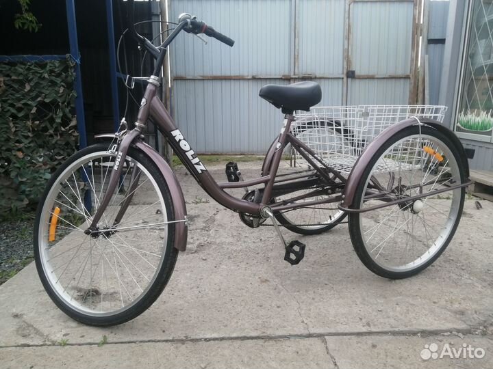 3х колесный велосипед взрослый с корзиной, фермер