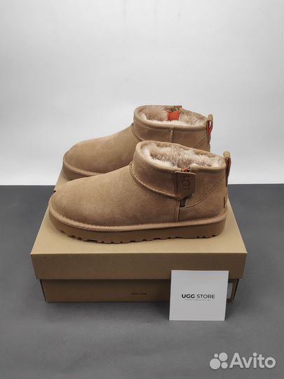Ugg classic ultra mini zip chestnut