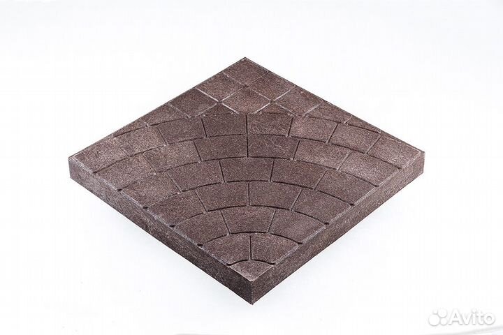 Полимерпесчаная тротуарная плитка 35мм, коричневая