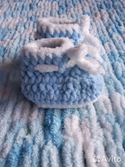 Плюшевые пинетки - ручная работа