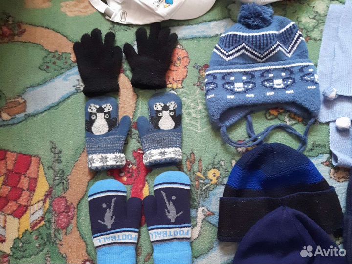 Шапка варежки шарфы кепки 2-5лет