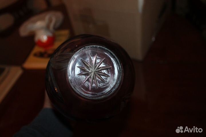 Ваза Рубиновое стекло.Красное стекло.хрустальссср