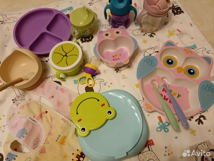 Посуда для первого прикорма, поильник детский