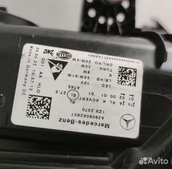 Mercedes GT AMG 290 фара правая multibeam