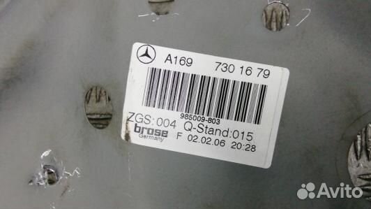 Стеклоподъемник задний правый mercedes benz B-clas