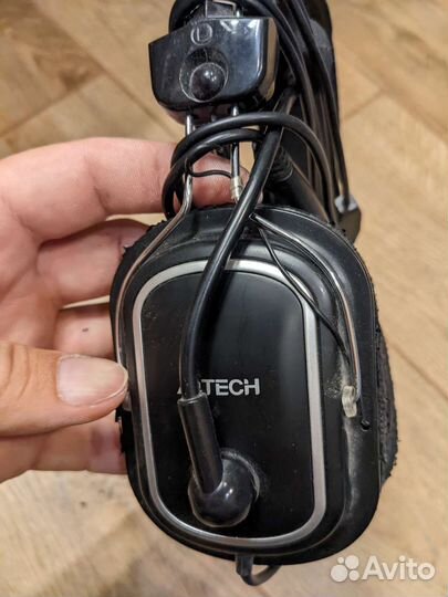 A4tech гарнитура наушники с микрофоном джек, бу