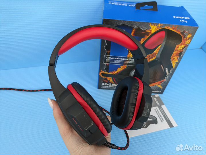 Наушники Sven игровые проводные с микрофоном