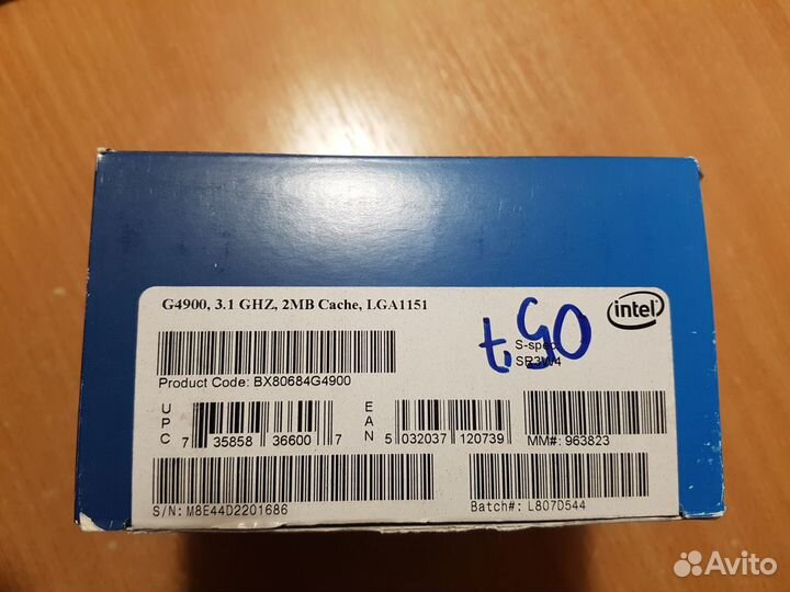 Процессор Intel Celeron G4900 LGA1151 V2 BOX