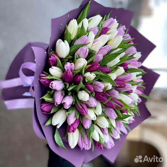 Букет из 15, 25,31 и 51 Тюльпанов Букет Москва