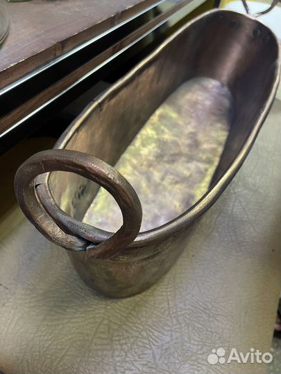 Огромная кастрюля для рыбы, медь