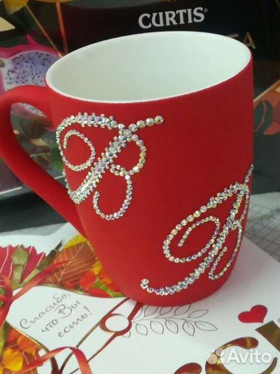 Кружка со стразами