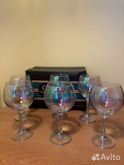Фужеры бокалы набор 6 новые Glas Star в упаковке