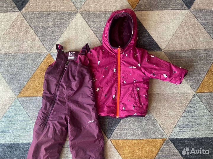 Демисезонный костюм для девочки 80-86 decathlon