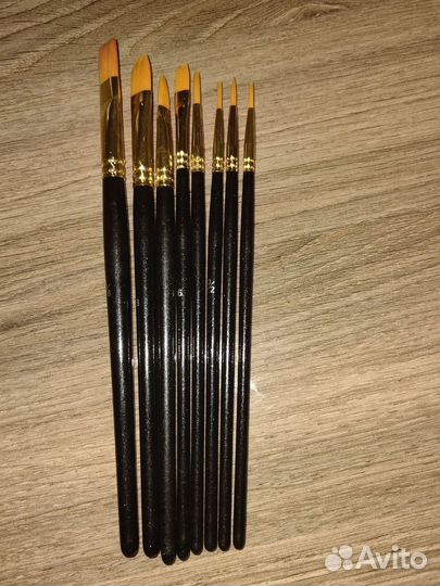 Кисти для рисования набор 10 штук с пеналом