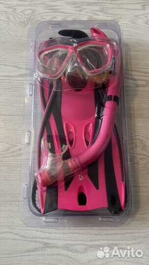 Набор детский маска, трубка, ласты