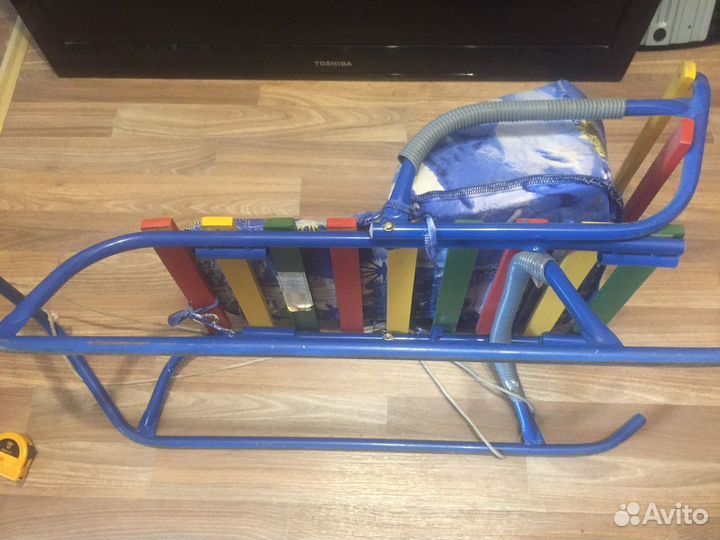 Детские санки ретро супер мягкое сиденье