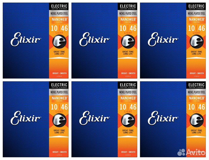 Elixir 9-46/10-46 струны для электрогитары / 10-52