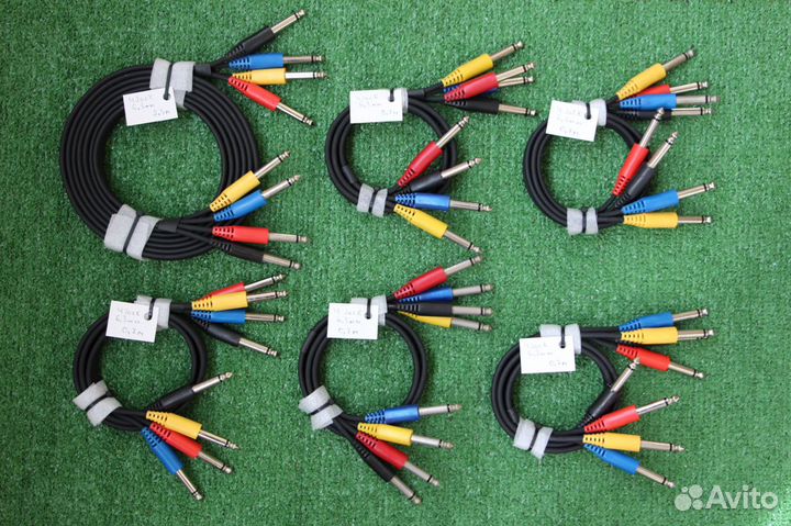 Кабели 4 Jack 6.3mm разной длины
