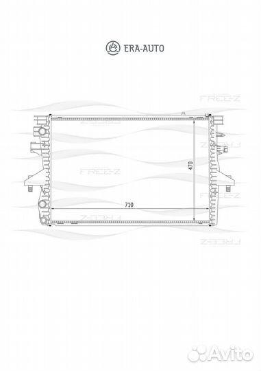 Free-Z KK0211 Радиатор VW transporter 03- 1.9TD/2.0TD охлаждения