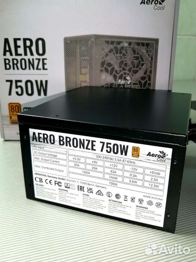 Блок питания Aero Cool Aero Bronze 750W 80+Bronze