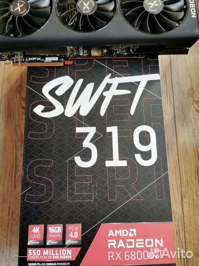 Видеокарта XFX Rx6800xt swft