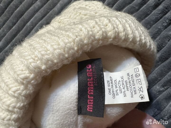 Комплект шапка шарф шерсть шапка с ушками