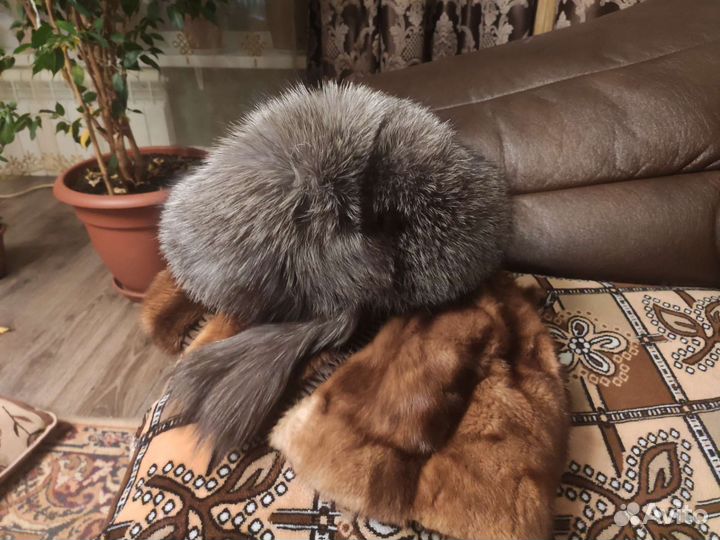 Шапка чернобурка и Шкура норки для рукоделия