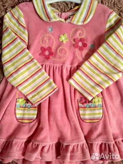 Велюровое платье для девочки