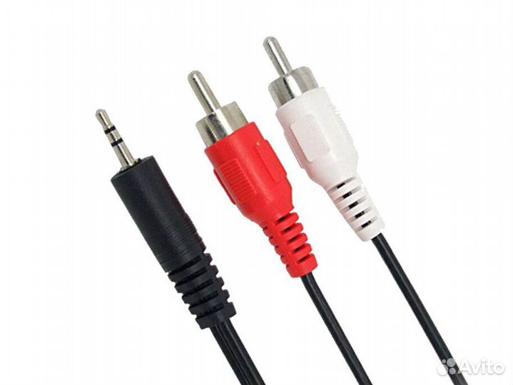 Аудио кабель Mini Jack 3.5 мм (M) - 2xRCA тюльпан