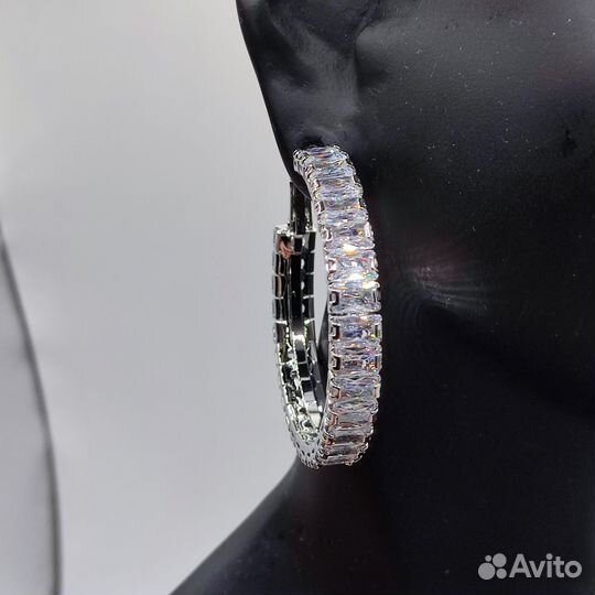 Роскошные серьги Конго с кристаллами Сваровски