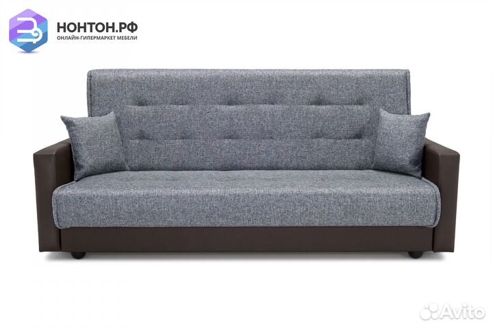 Диван книжка Лондон рогожка серая