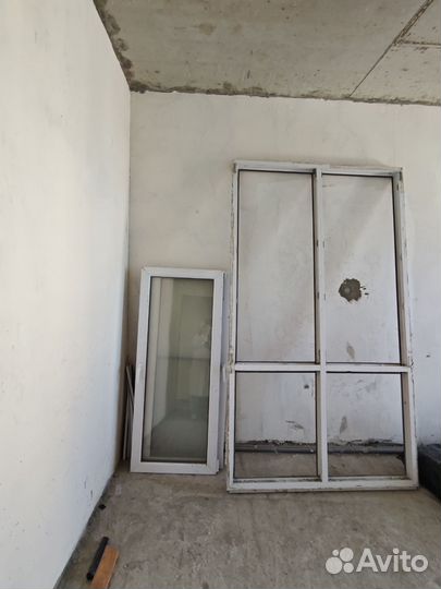 Продам пластиковые окна и двери балкон б/у от заст
