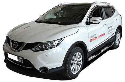 Порог труба с проступью Nissan Qashqai 2017г