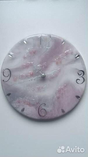 Часы настенные ручной работы из эпоксидной смолы