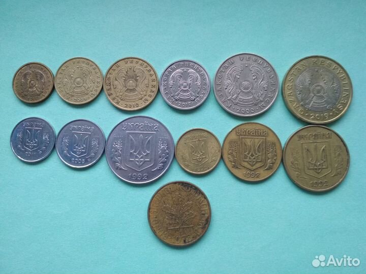 Монеты иностранные 13 шт (без повторов)